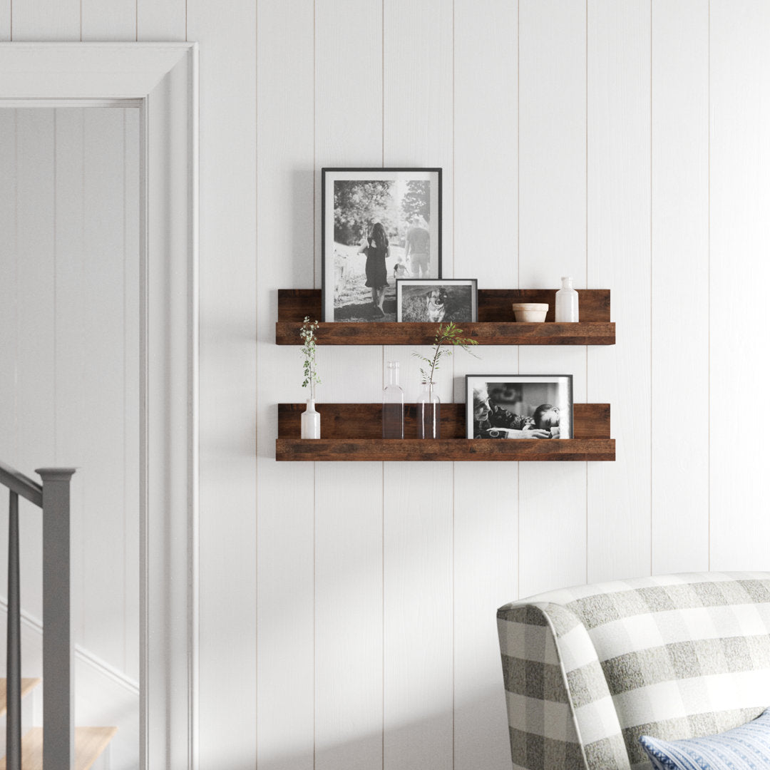 Dominique Alder Solid Wood Floating Shelf (Set of 2) Birch Lane™