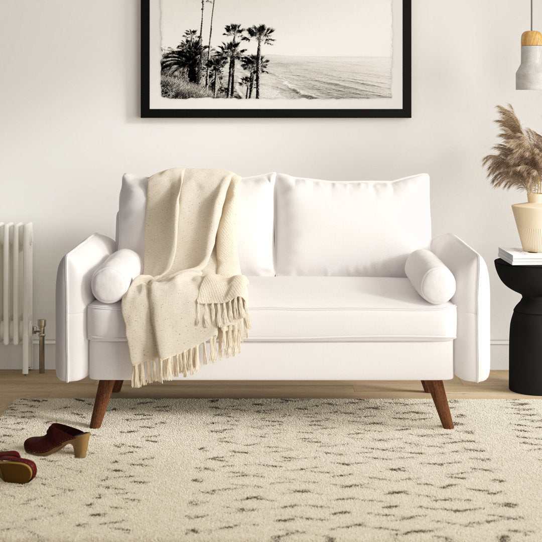Modway Revive Upholstered Fabric Loveseat Modway Upholstery Color: White Polyester
