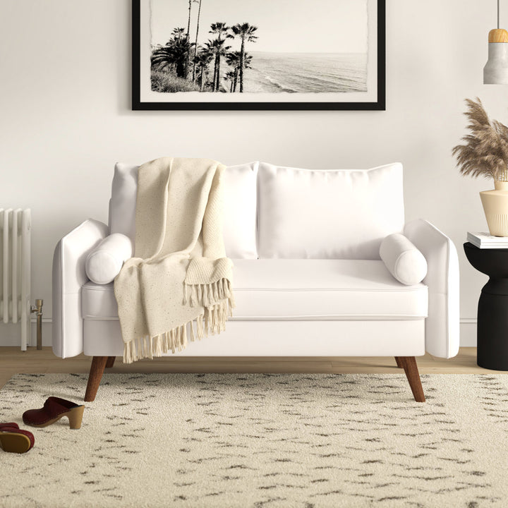 Modway Revive Upholstered Fabric Loveseat Modway Upholstery Color: White Polyester