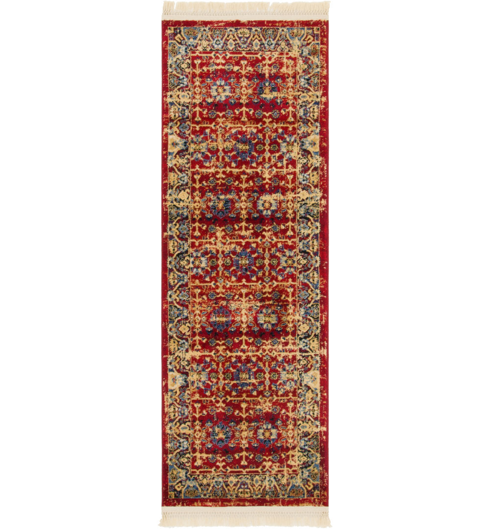 Angeliya Oriental Red Area Rug Lark Manor™ Rug Size: Runner 2'2" x 6'1"