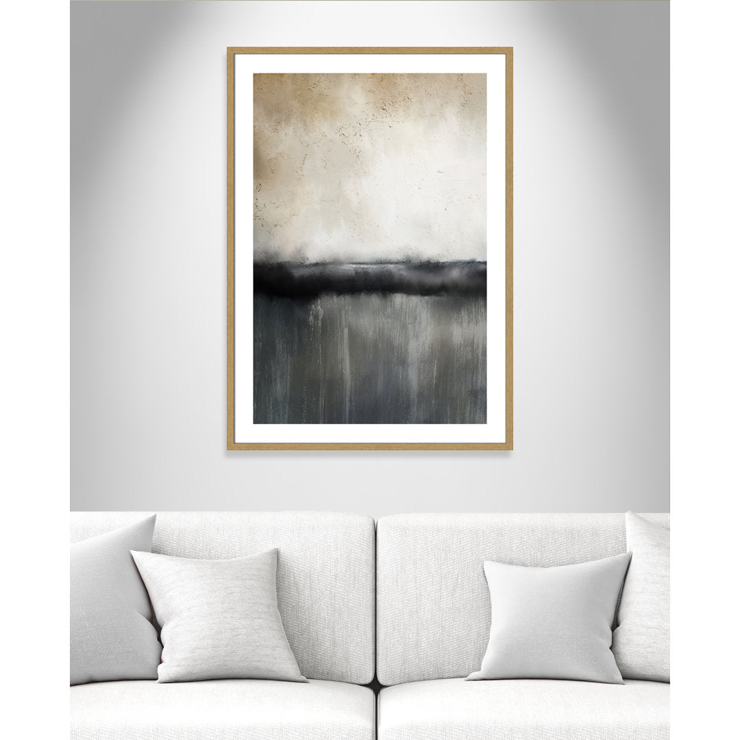Sunset by Kimberly Allen Print Joss & Main Size: 41.5" H x 29.5" W x 0.75" D Format: Beige Wood Framed Paper