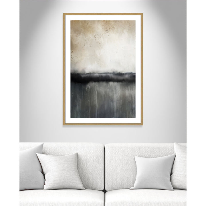 Sunset by Kimberly Allen Print Joss & Main Size: 41.5" H x 29.5" W x 0.75" D Format: Beige Wood Framed Paper
