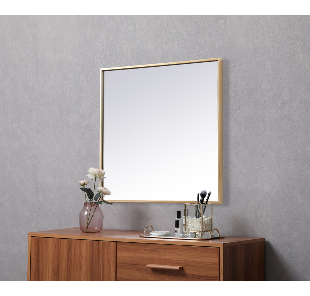 Valparaiso Accent Mirror Wade Logan® Size: 24"  x 24"  Finish: Brass