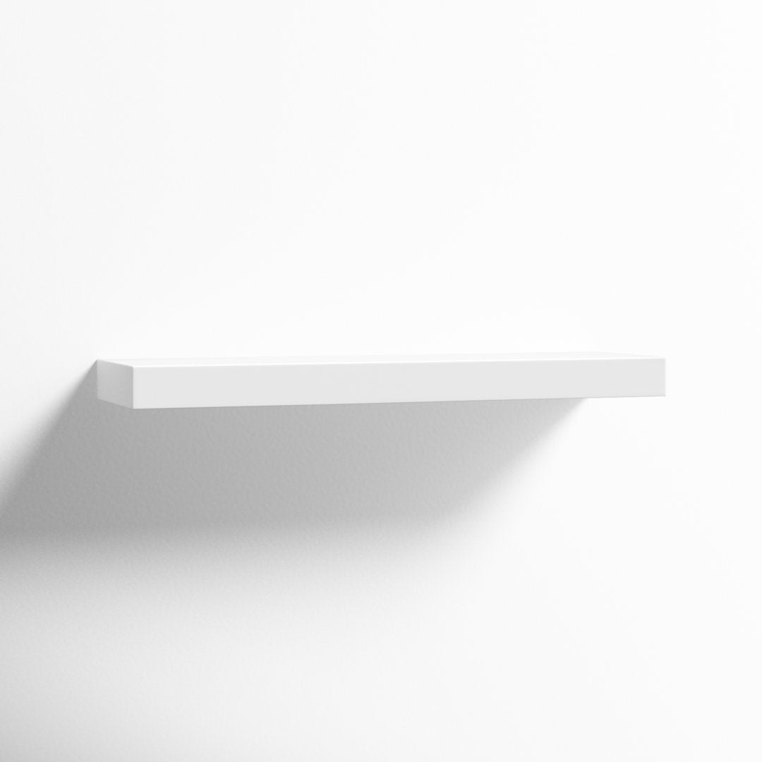 Sherice Floating Shelf AllModern Size: 1.97" H x 23.63" W x 10.24" D Finish: White