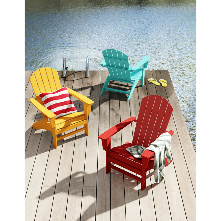 Nautical Adirondack Chair POLYWOOD® Color: Aruba