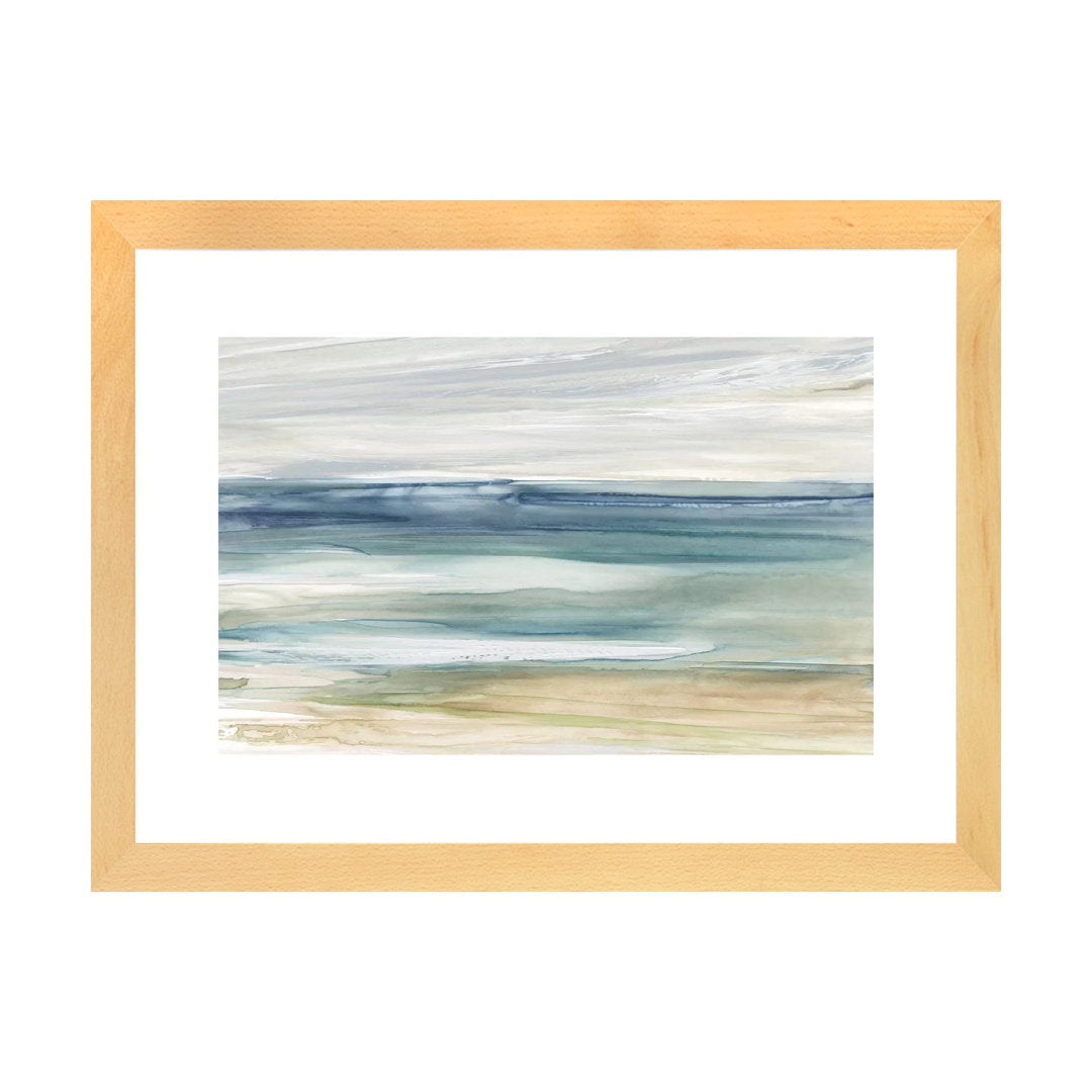 Ocean Breeze by Carol Robinson Painting Print The Twillery Co.® Size: 16" H x 24" W x 1" D Format: Natural Wood Framed Paper, Mat Included: White