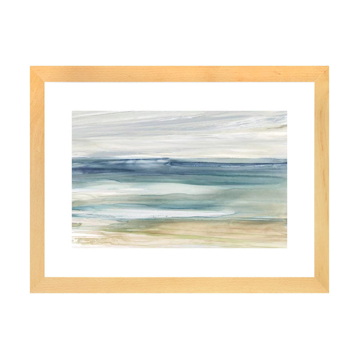 Ocean Breeze by Carol Robinson Painting Print The Twillery Co.® Size: 16" H x 24" W x 1" D Format: Natural Wood Framed Paper, Mat Included: White