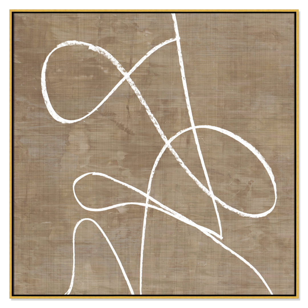 Swooping Lines - Floater Frame Painting on Canvas Joss & Main Size: 46.5" H x 46.5" W x 2" D Format: Gold