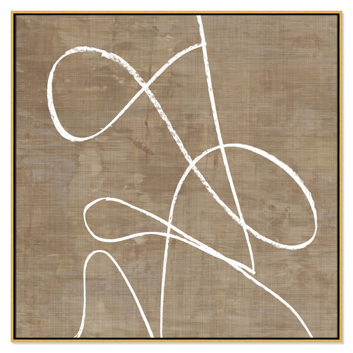 Swooping Lines - Floater Frame Painting on Canvas Joss & Main Size: 46.5" H x 46.5" W x 2" D Format: Gold