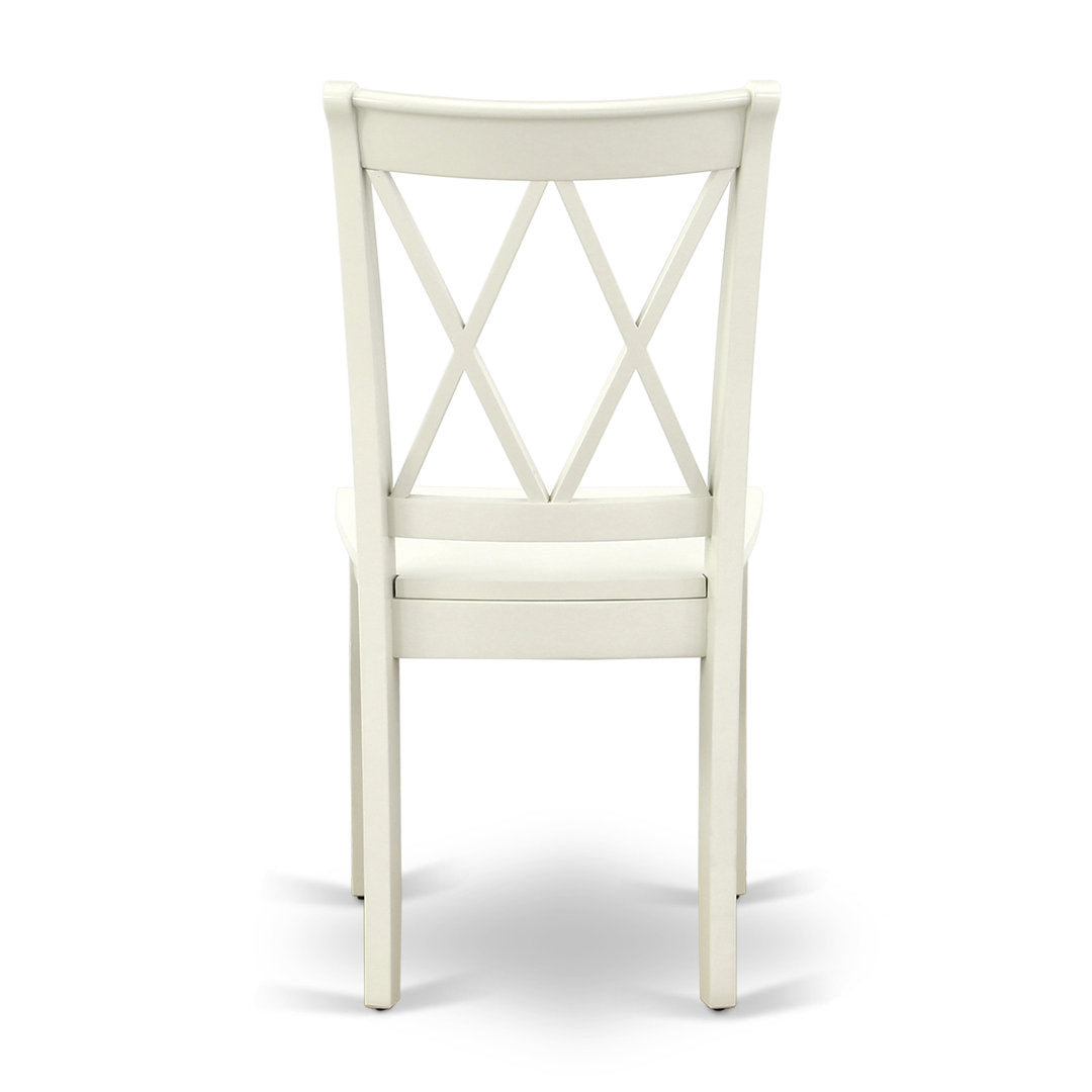 Letitia Solid Wood Double X-Back Side Chair (Set of 2) Lark Manor™ Color: Linen White