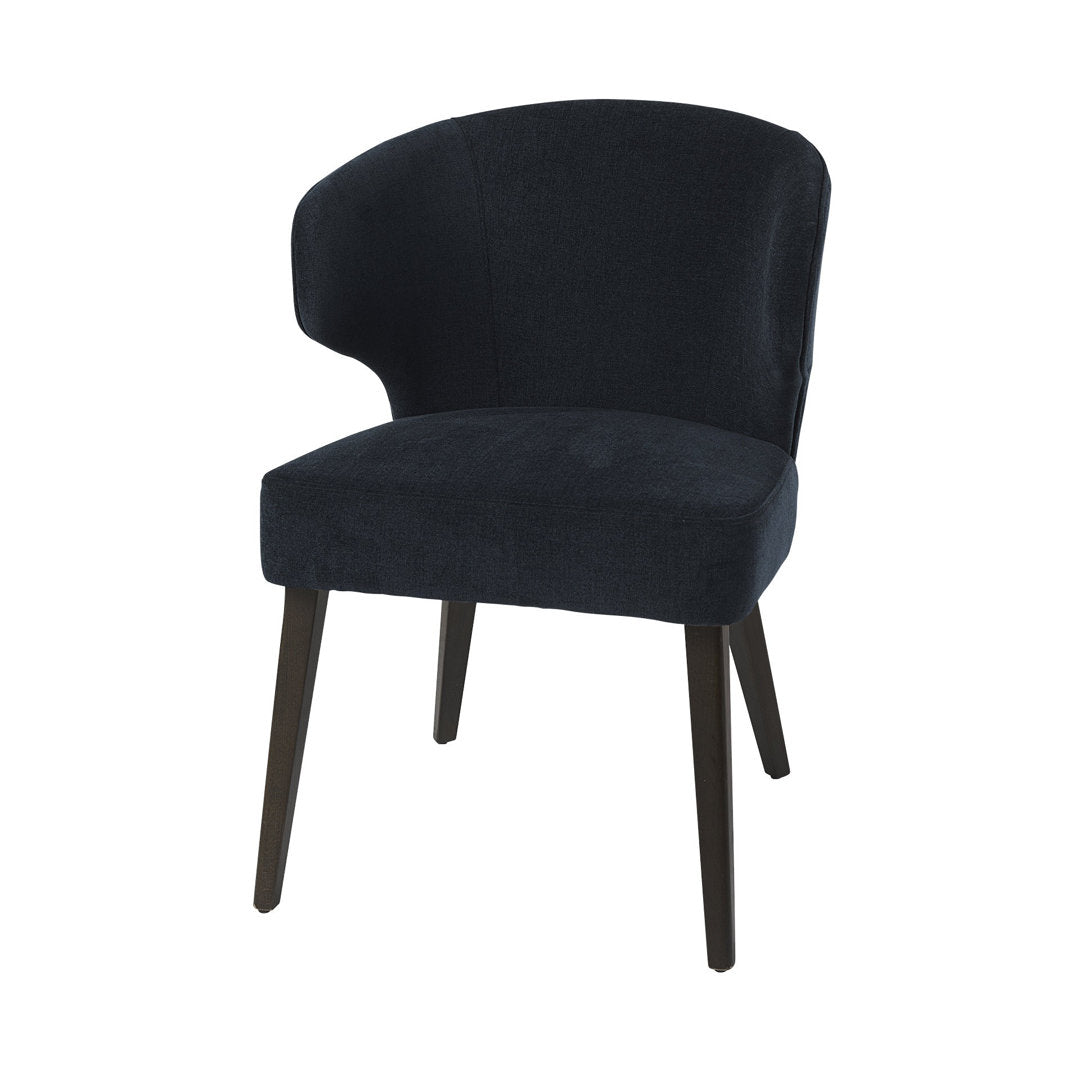 Golino Fabric Upholstered Wingback Side Chair Joss & Main Upholstery Color: Black, Leg Color: Black