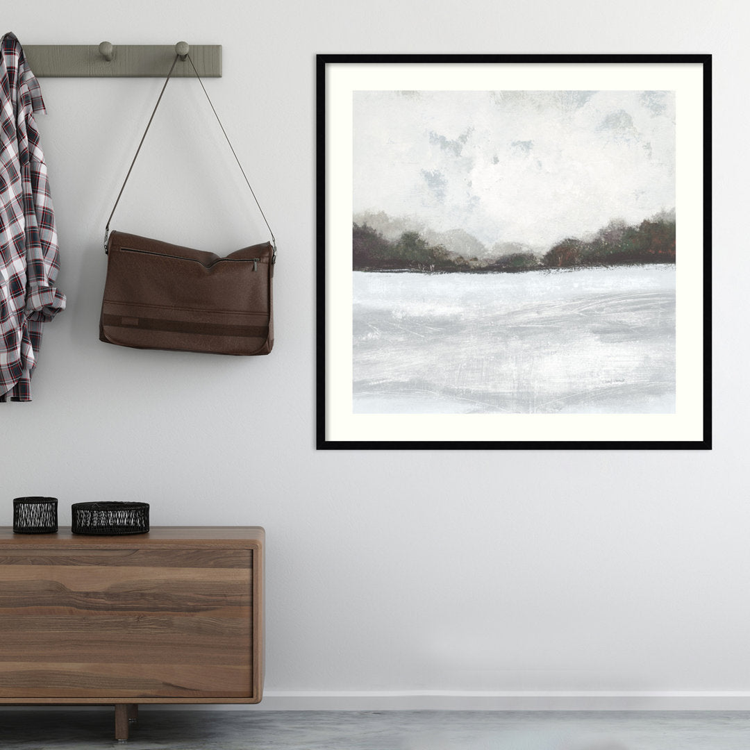 This Place IV Neutral - Picture Frame Painting Print on Paper Joss & Main Size: 41" H x 41" W Format: Black Framed Paper