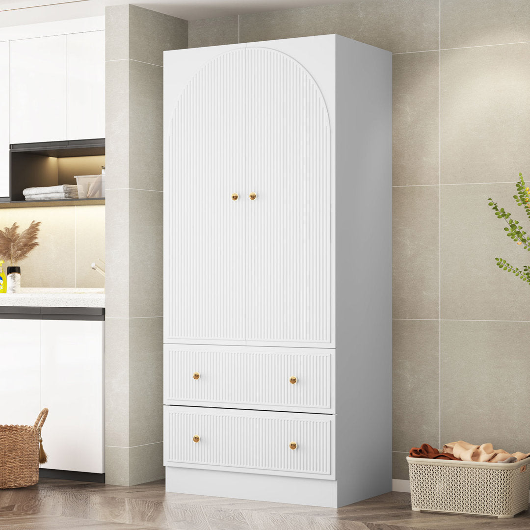 Maartje Armoire Ebern Designs Color: White