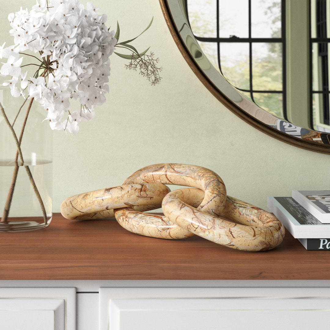 Ocarina Marble Chain Link Birch Lane™ Color: Forest Brown