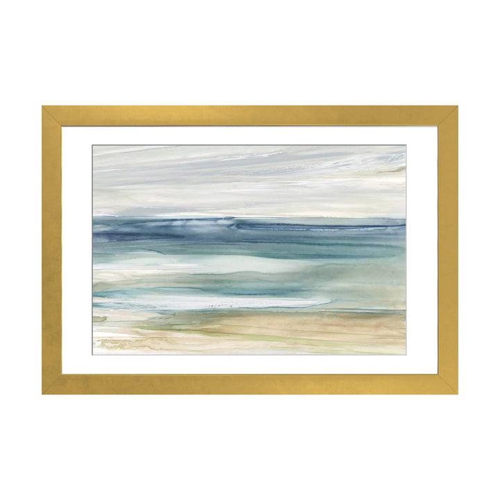 Ocean Breeze by Carol Robinson Painting Print The Twillery Co.® Size: 24'' H x 32'' W x 1'' D Format: Natural Wood Framed Paper, Mat Included: White
