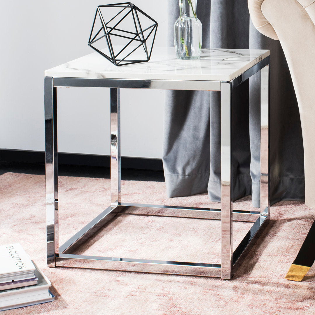 Winnie Frame End Table Mercer41 Table Base Color: Chrome