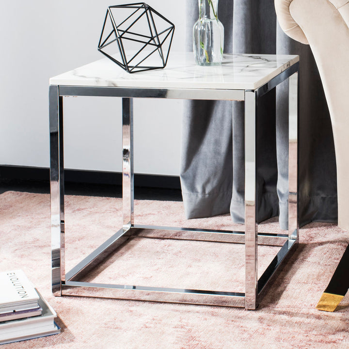 Winnie Frame End Table Mercer41 Table Base Color: Chrome