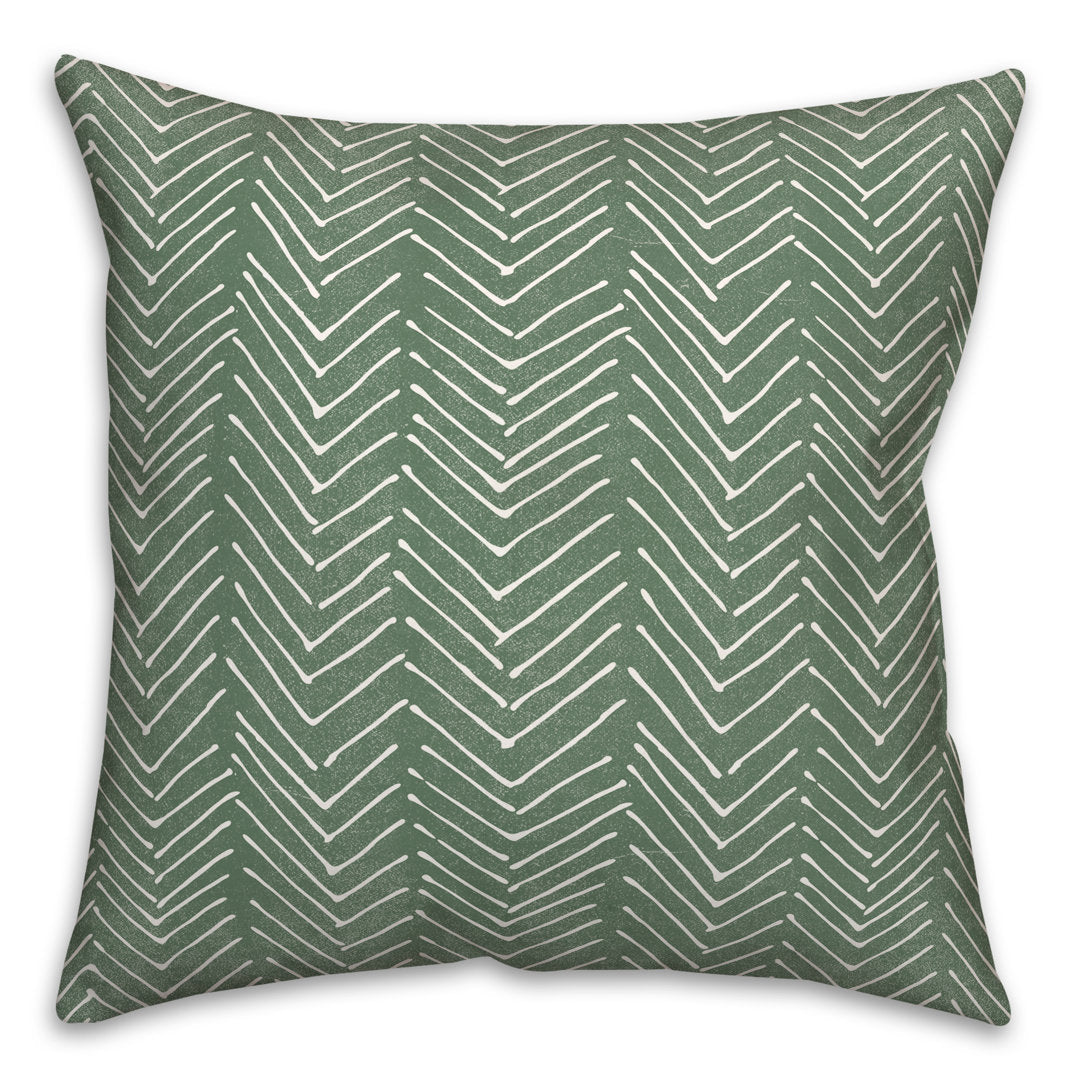 Scribble 14 Outdoor Square Pillow Cover & Insert Designs Direct Creative Group Color: Green Size: 18" x 18"
