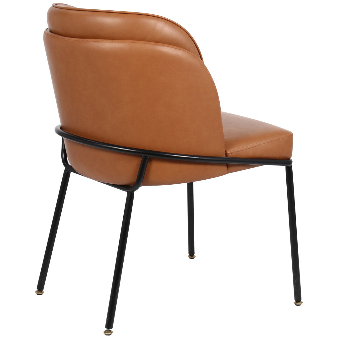 Philpott Faux Leather Dining Chair, Set Of 2 (Set of 2) Trent Austin Design® Upholstery Color: Cognac