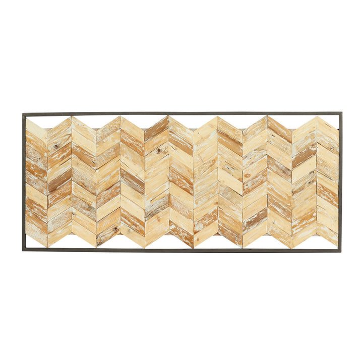 Black Teak Wood Farmhouse Wall Decor, 23 X 52 X 1 Novogratz