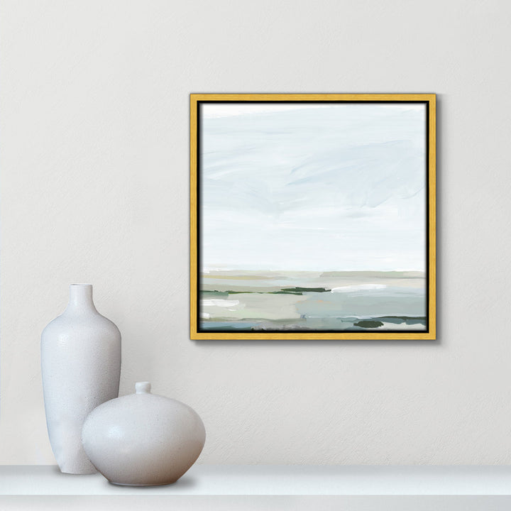 Pure Stillness - Floater Frame Painting Print on Canvas Joss & Main Size: 13.5" H x 13.5" W x 2" D Format: Gold