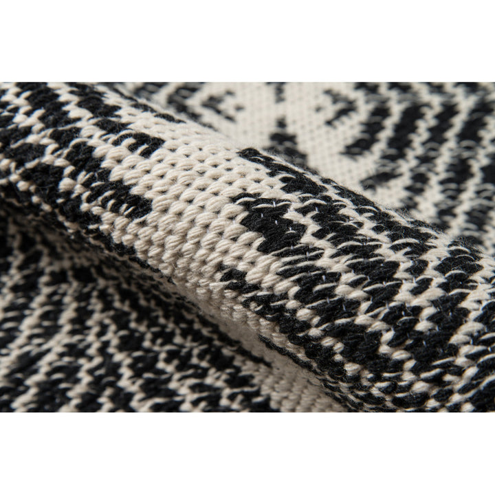 River Geometric Handmade Flatweave Black/Ivory Indoor/Outdoor Area Rug Erin Gates by Momeni Rug Size: Rectangle 5' x 7'6"