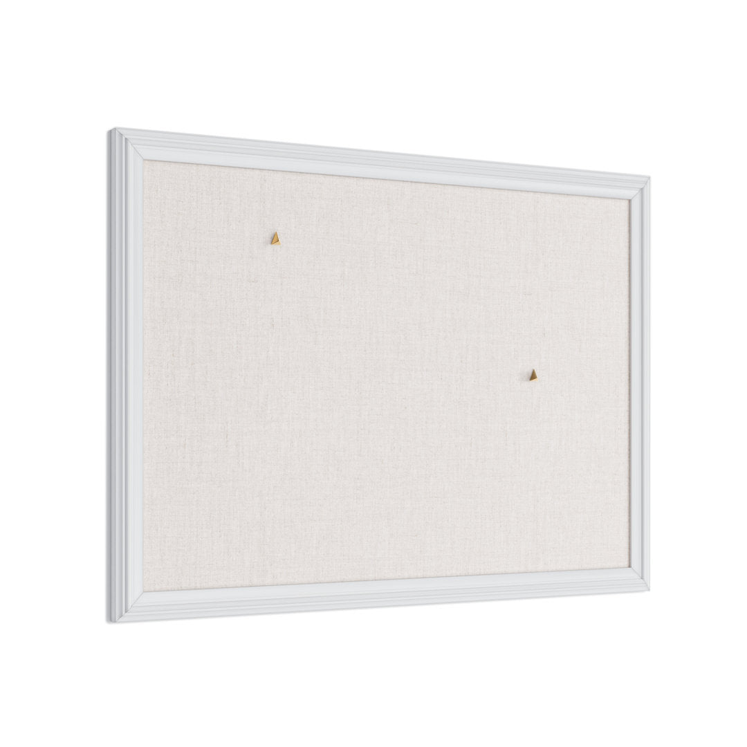 Linen White Décor Frame Wall Mounted Bulletin Board, 23" x 17" U Brands