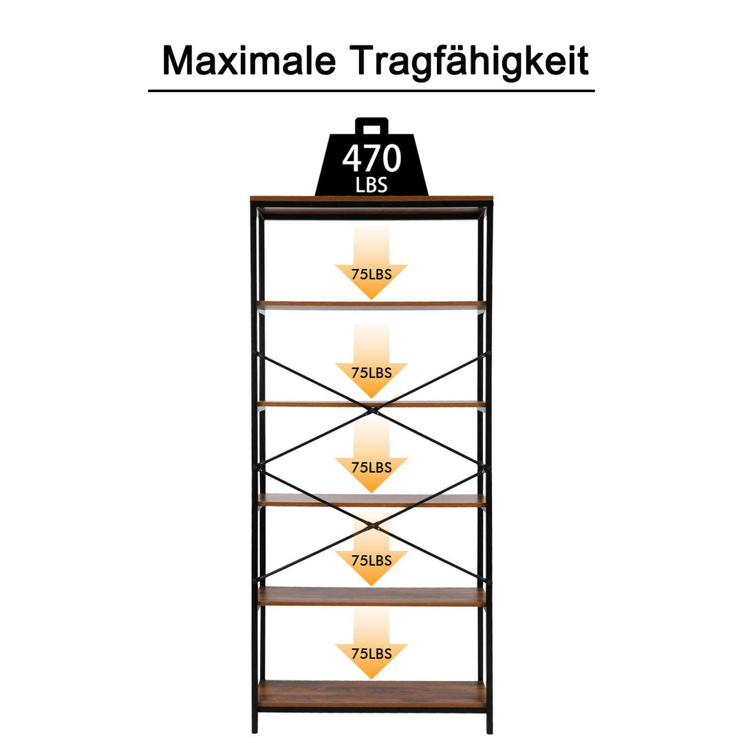 Aidann 70.9'' H X 31.6'' W Iron Standard Bookcase 17 Stories