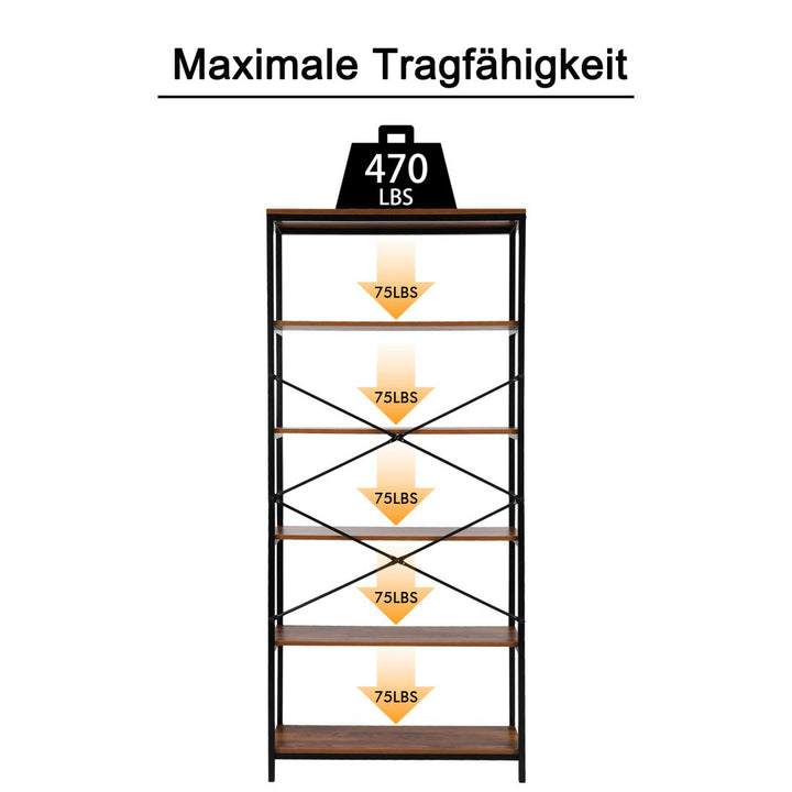 Aidann 70.9'' H X 31.6'' W Iron Standard Bookcase 17 Stories
