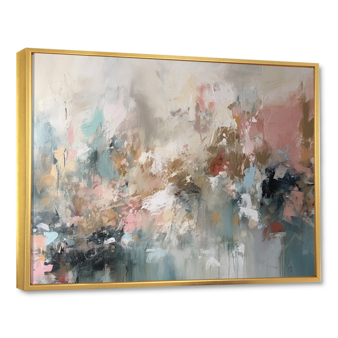 Kircher Brushstroke Abstract I On Canvas Print Ivy Bronx Overall Size: 30" H x 40" W x 1.5" D Format: Gold Floater Framed