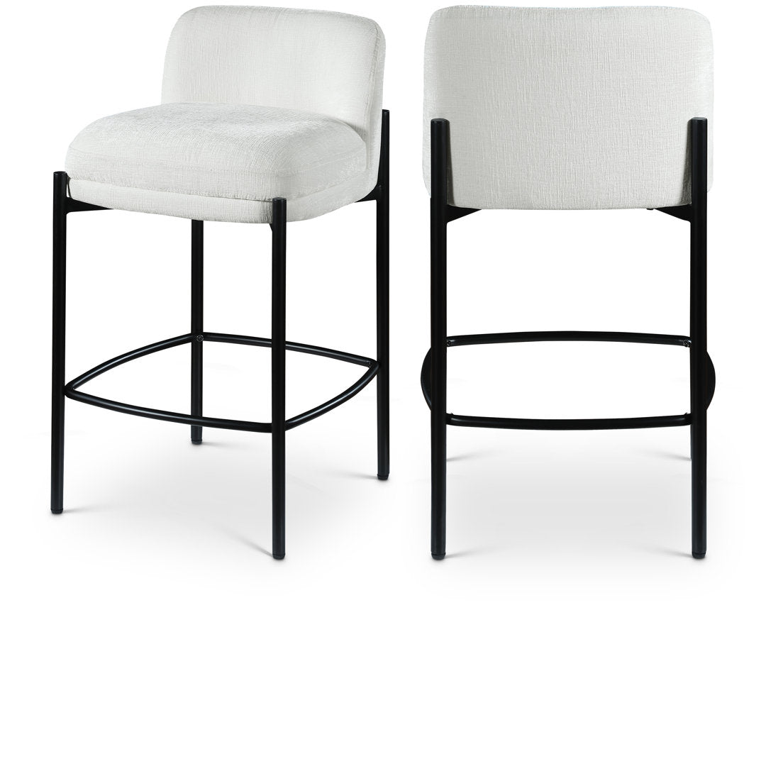 Brixen 26'' Counter Stool (Set of 2) Wade Logan® Upholstery: Cream Velvet