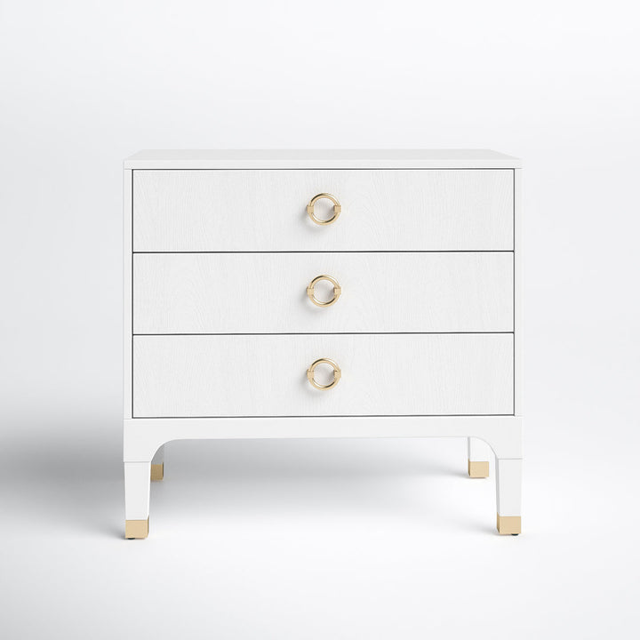 Quincy 3 - Drawer Nightstand Joss & Main Color: White