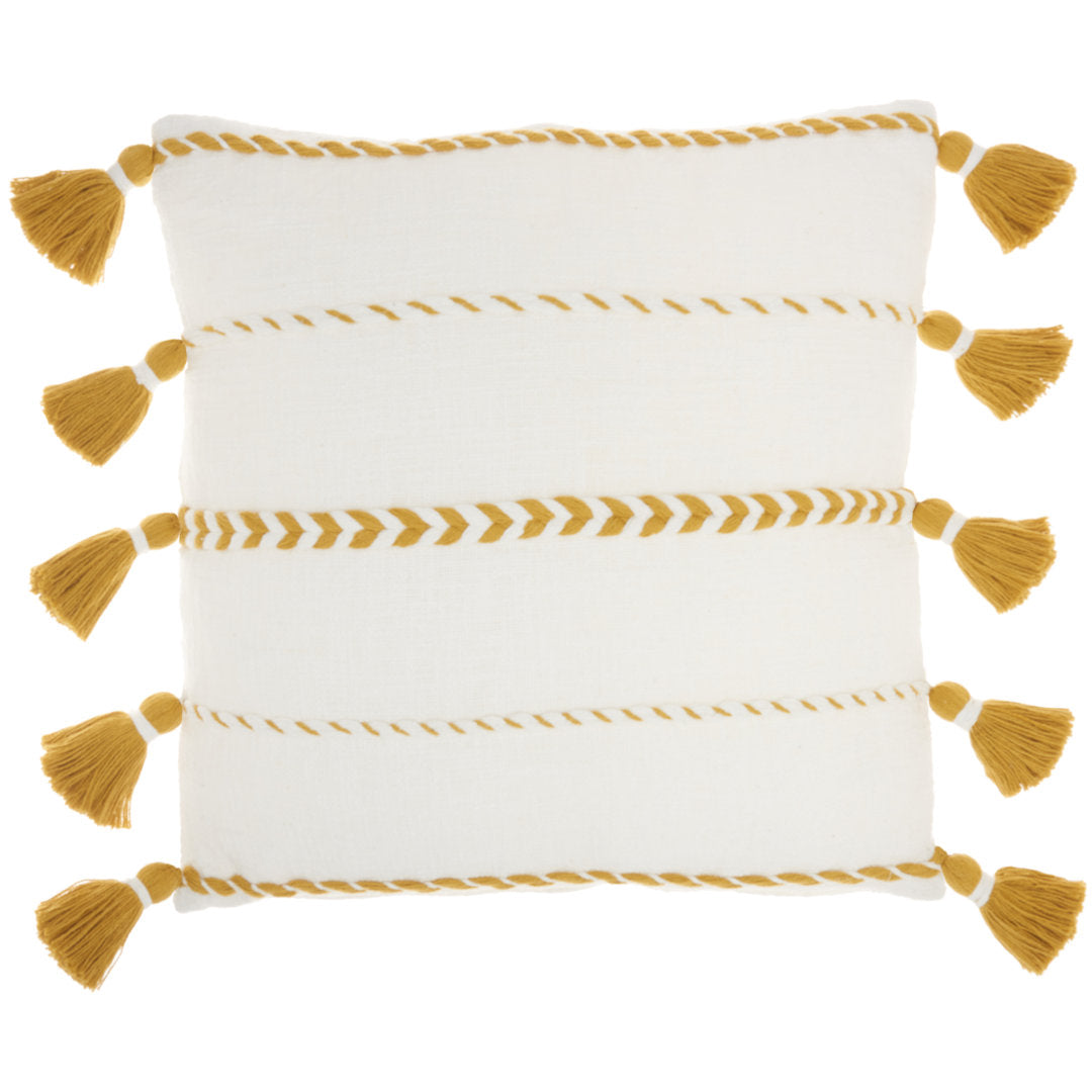 Square Pillow Cover & Insert Mina Victory Color: Mustard