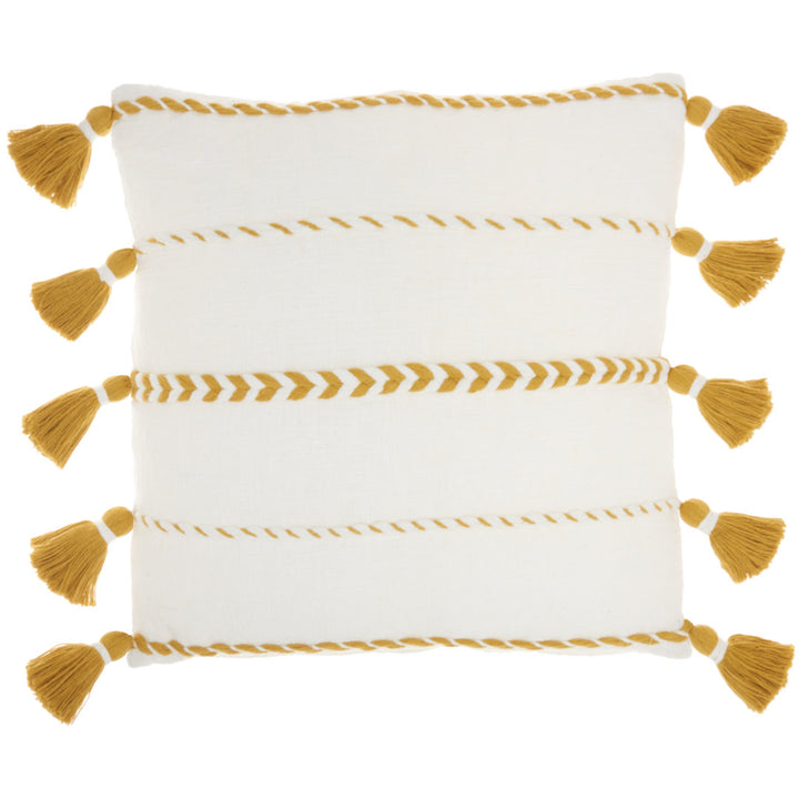 Square Pillow Cover & Insert Mina Victory Color: Mustard