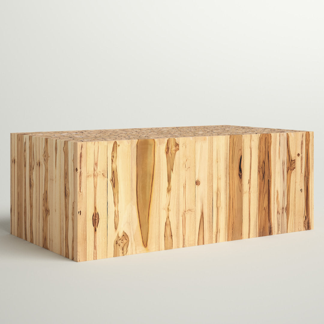 Jelle Solid Wood Coffee Table Millwood Pines