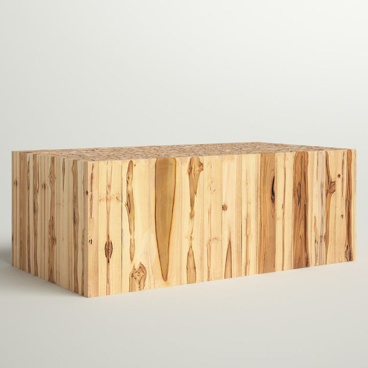Jelle Solid Wood Coffee Table Millwood Pines
