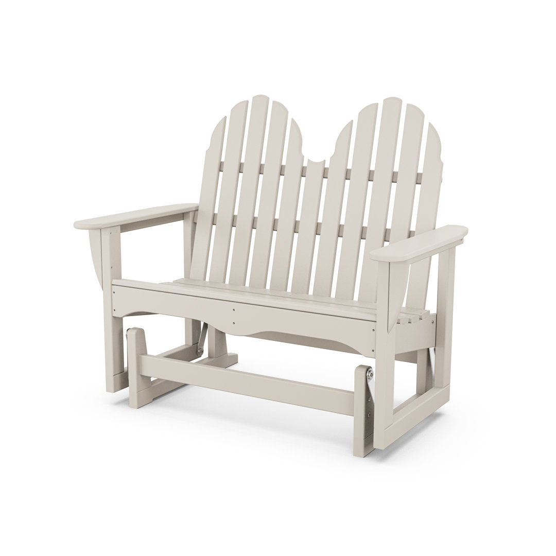 Classic Adirondack 48" Glider POLYWOOD® Frame Color: Sand