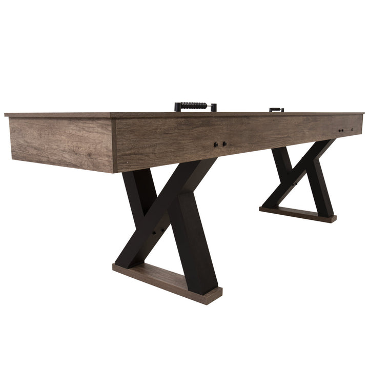 American Legend Kirkwood 9' LED Shuffleboard Table with Bonus Bowling Game American Legend