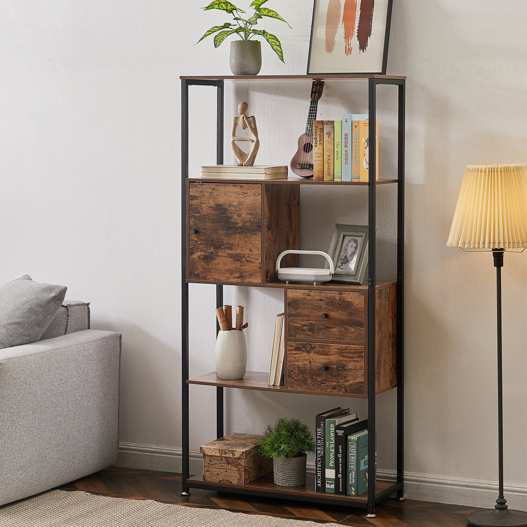 Mullica 31" W Steel Standard Bookcase 17 Stories
