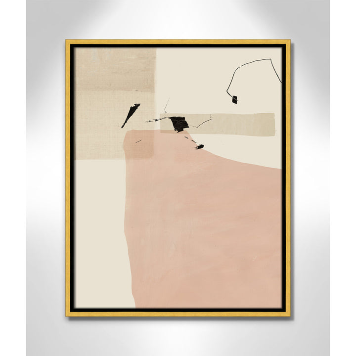 Soft Tempo - Floater Frame Painting on Canvas Joss & Main Frame Color: Gold Framed Size: 21.5" H x 17.5" W