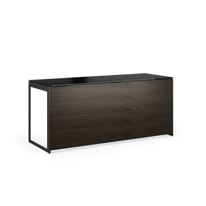 Sequel 20 Glass Desk BDI Color (Top/Frame): Charcoal Stained Ash/Black