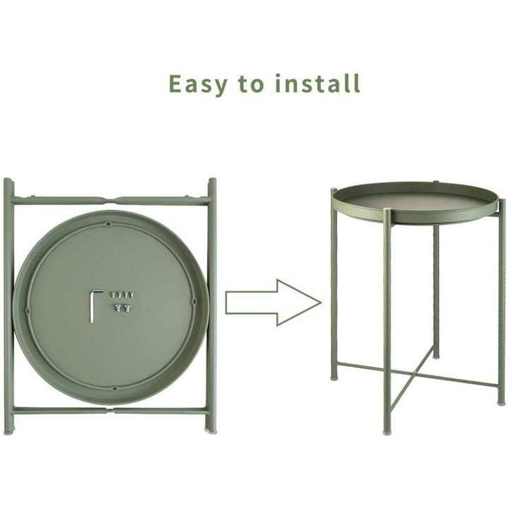 Aizaiah Iron Tray Top End Table Ivy Bronx