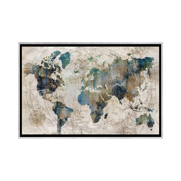 Celestial Map by Isabelle Z - Painting Print The Twillery Co.® Size: 26" H x 40" W x 1.5" D Format: Silver Framed