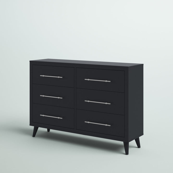 Kai 6 Drawer Double Dresser Mercury Row® Color: Black
