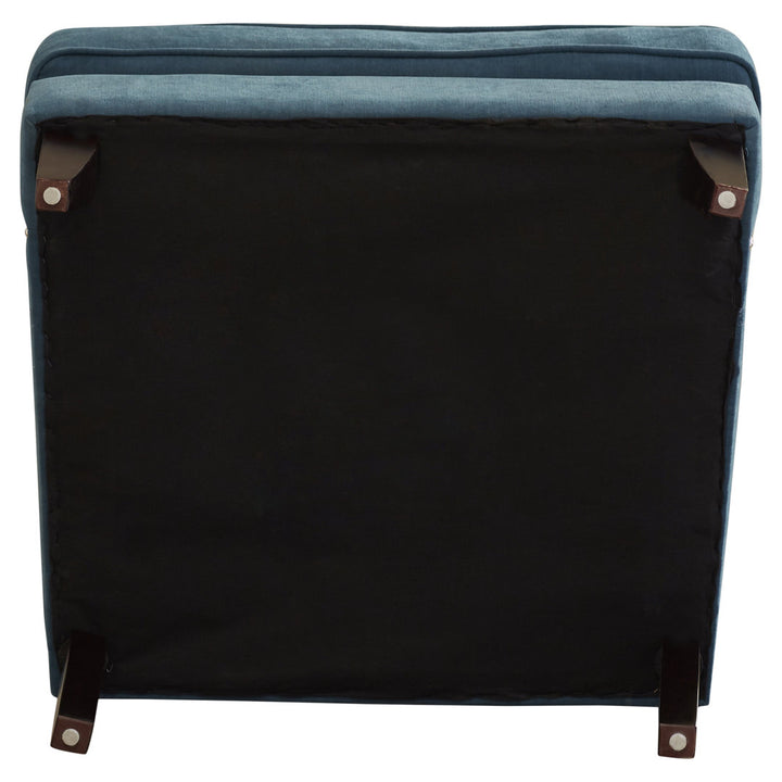 Colton Nailhead Club Chair Three Posts™ Upholstery Color: Teal Polyester