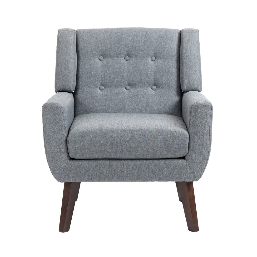 Jaqueze 28.6'' Wide Armchair George Oliver Fabric: Gray Linen Blend