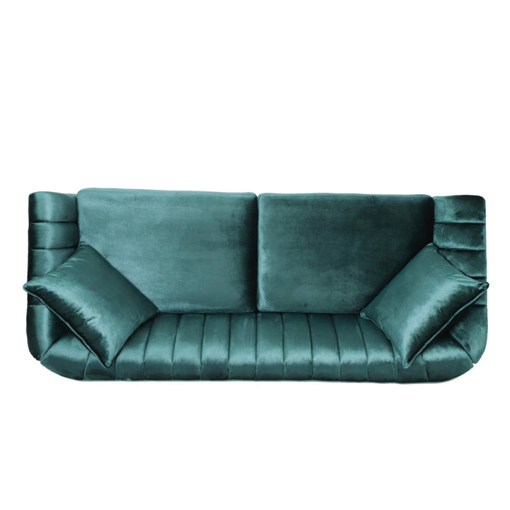 Lawson 84.5" Recessed Arm Sofa Kelly Clarkson Home Upholstery Color: Teal