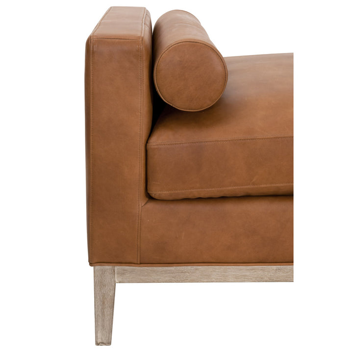 Jionni Genuine Leather Two Square Arm Chaise Lounge Corrigan Studio®