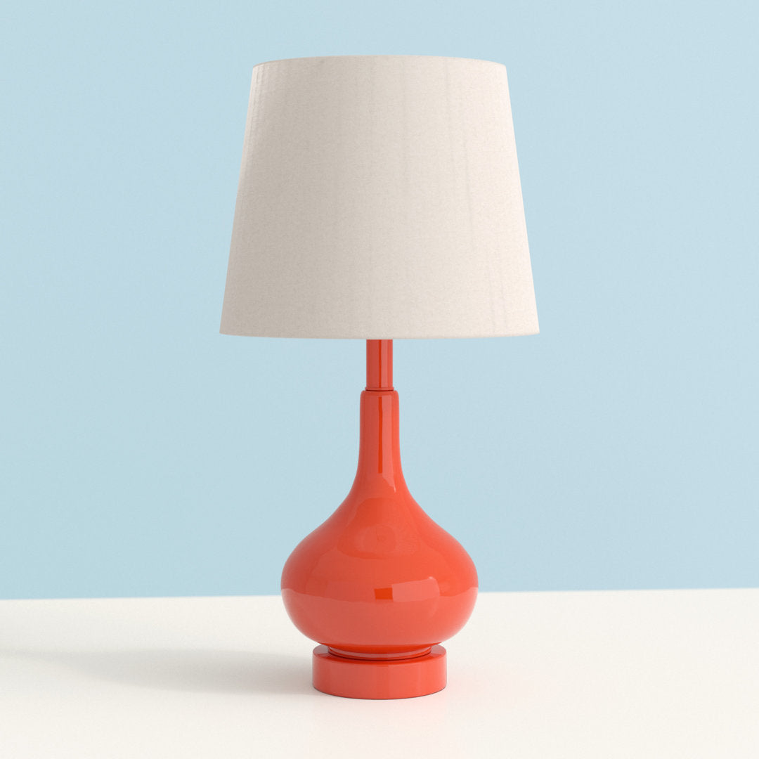 Mikac 17.5" Table Lamp Charlton Home® Base Color: Orange