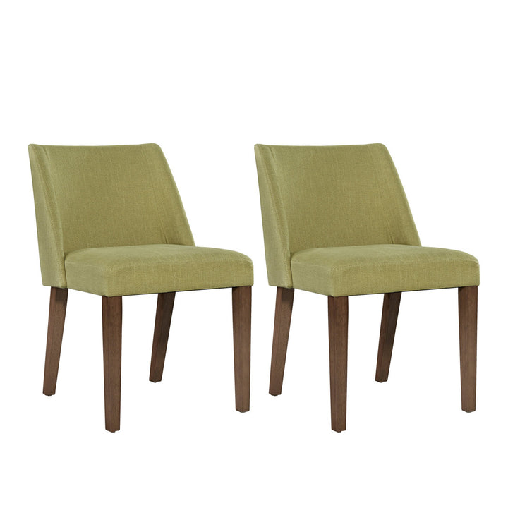 Didmarton Linen Side Chair (Set of 2) Zipcode Design™ Upholstery Color: Green Linen